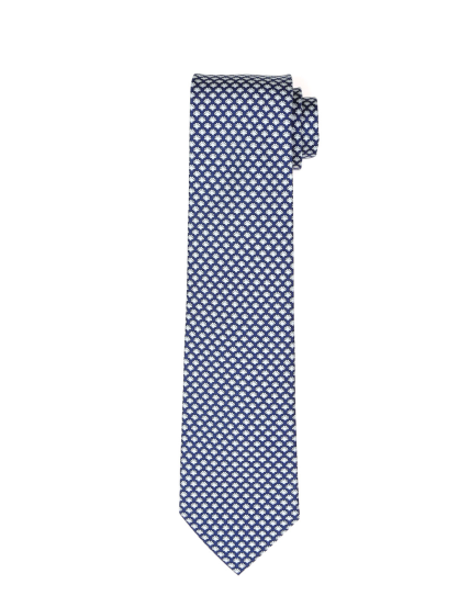 Corbata conchas Azul/blanco