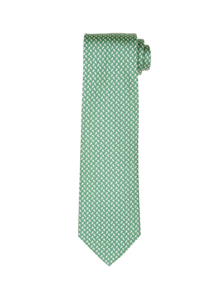 Corbata puzzle Verde/blanco