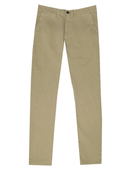 Pantalón chino gabardina lavado Beige