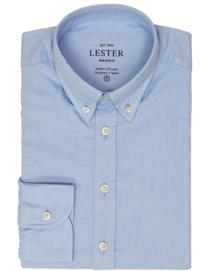 Camisa oxford lisa c/b Azul