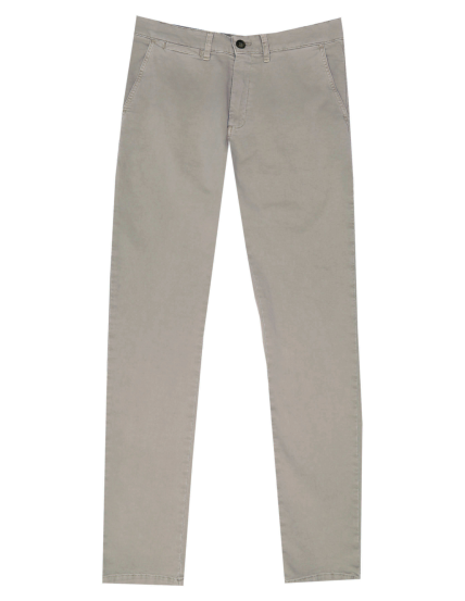 Pantalón chino gabardina lavado Gris