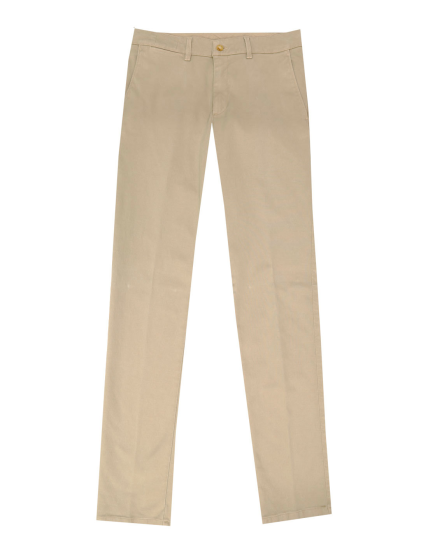 Pantalón sarga tricotina Beige