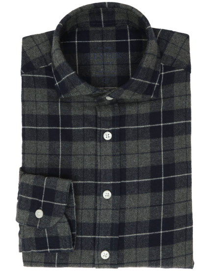 Camisa sport escocesa tartan Azul/gris