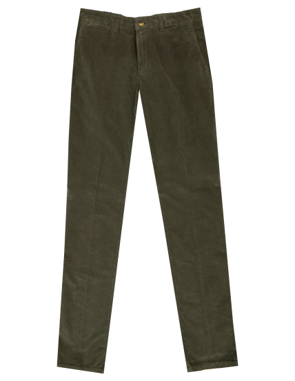 Pantalón chino micropana Verde oscuro