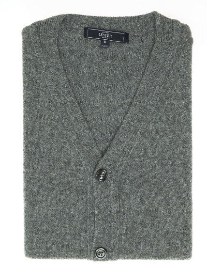 Cardigan  lana botones Gris