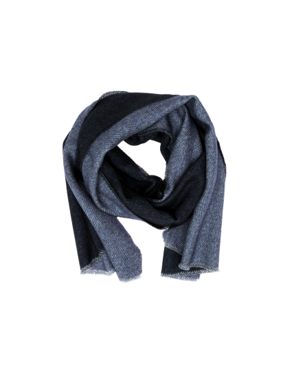 Foulard lana liso bicolor Azul/azul