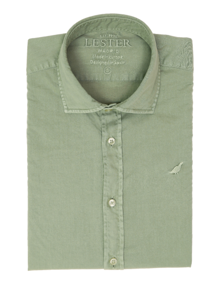 Camisa sarga tintada Beige