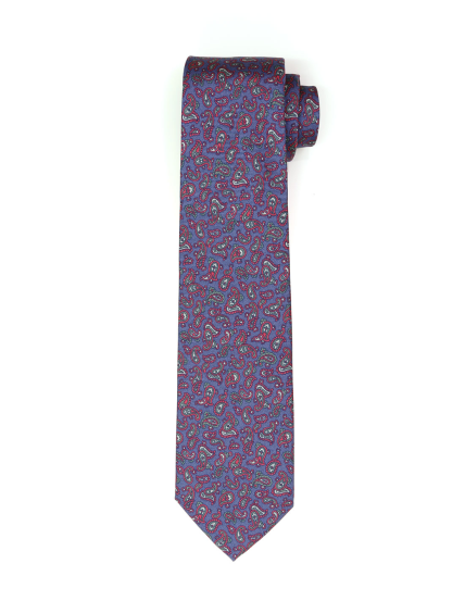 Corbata paisley 8 Azul/rojo