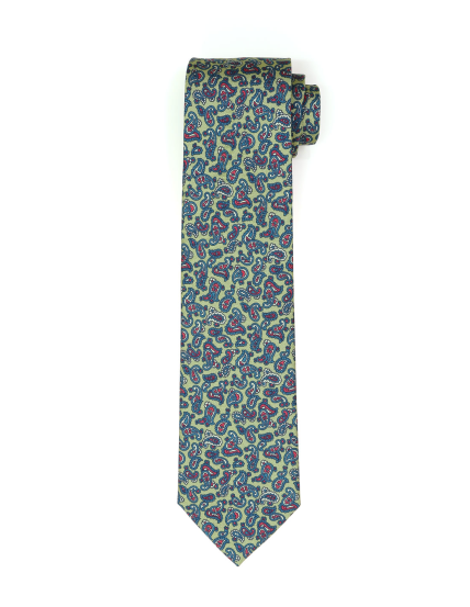 Corbata paisley 8 Verde/azul