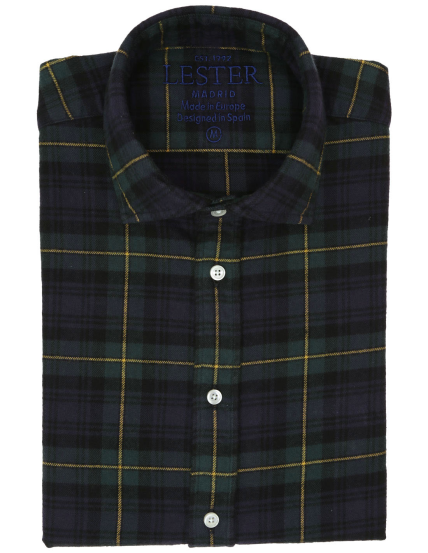 Camisa sport tartan varios Azul/verde