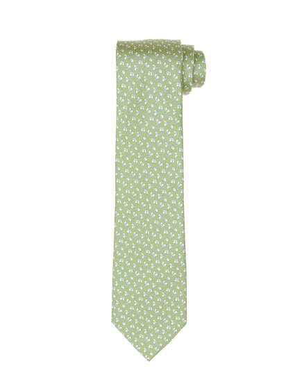 Corbata bellotas Verde/beige