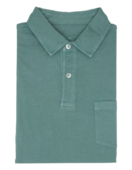 Polo jersey lavado Verde