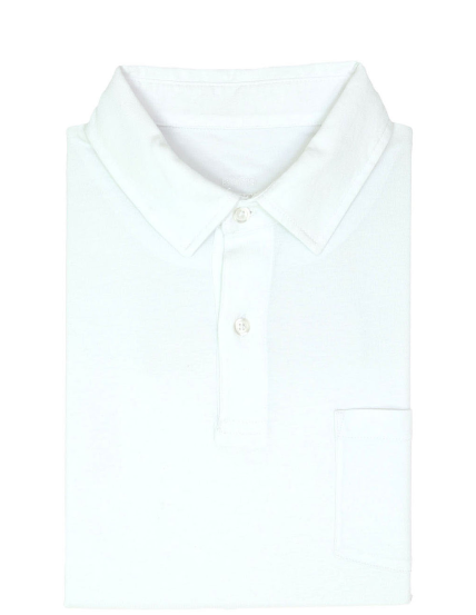 Polo jersey lavado Blanco