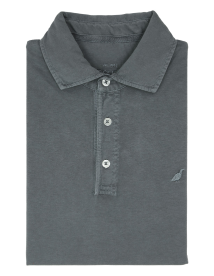 Polo jersey manga larga Gris